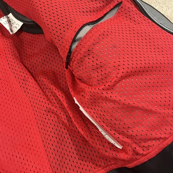 VTG Dainese Leather Motorcycle Jacket Mens 52 Black Gray Perforated Armored - Picture 12 of 13